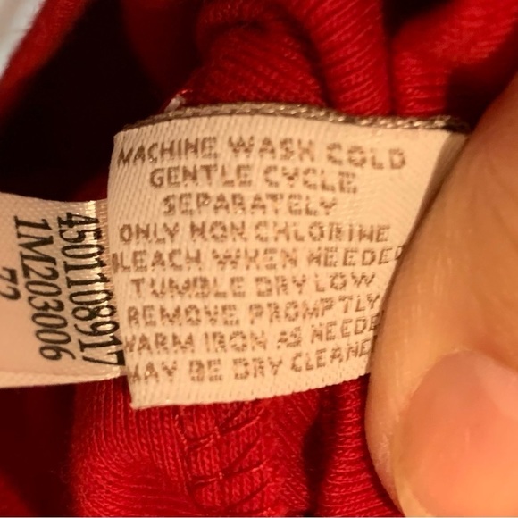 Chicos Razzle Red True Color 3/4 Sleeve Cotton Tee Size 16(Chicos 3) NWT - Picture 5 of 6